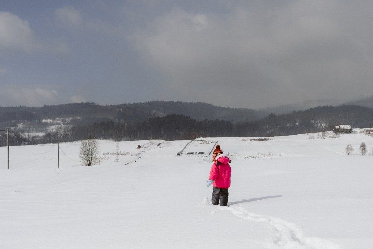 Fotografia rodzinna - zimowy spacer